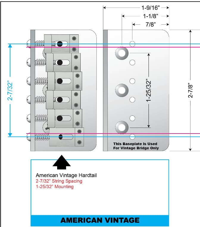 American Vintage Hardtail Bridge — view 6