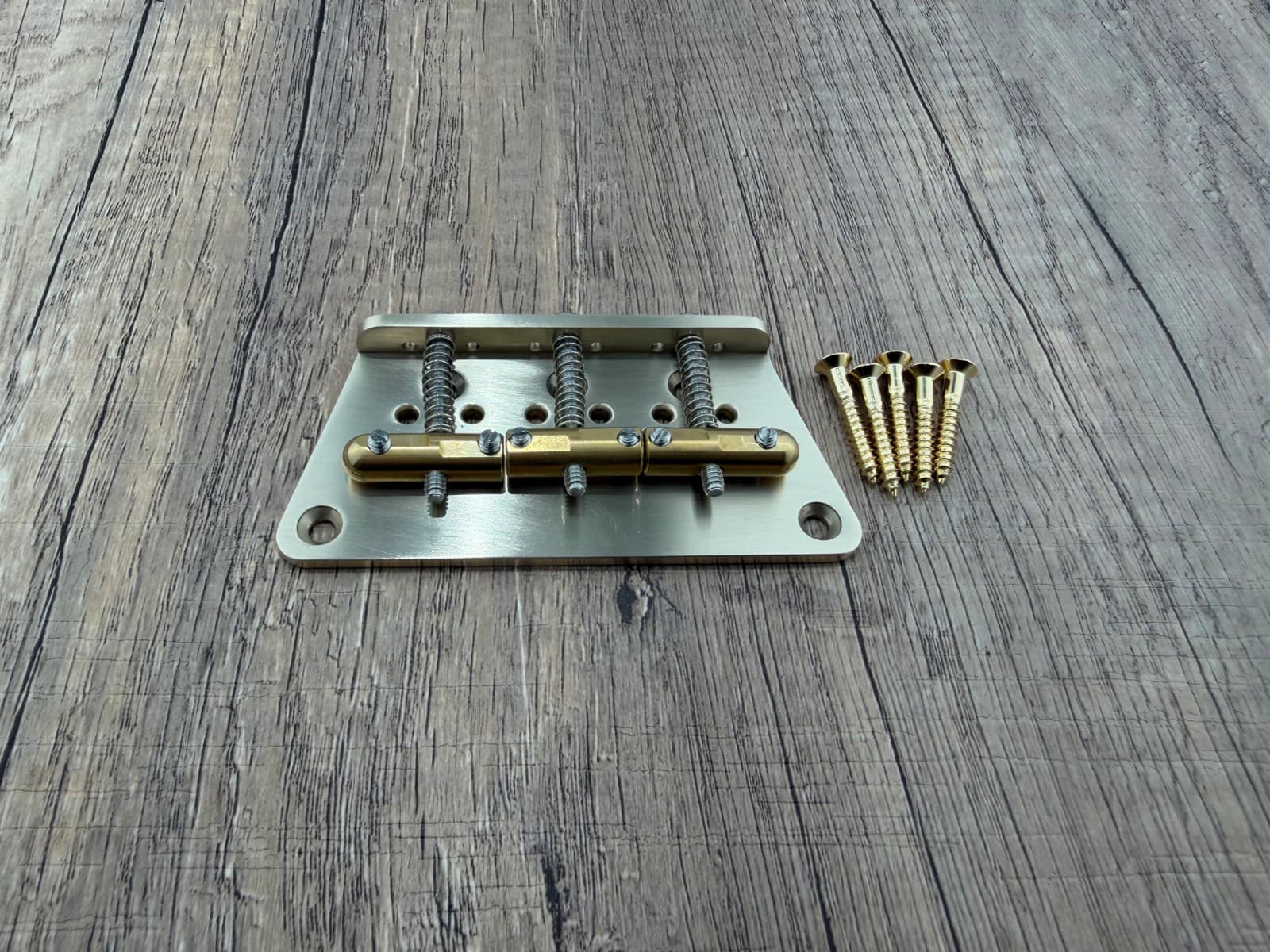 Brass Hardtail Hard Tail Fixed Guitar Bridge For 2-1/8'' String Spacing Chrome — Aumsen guitar part