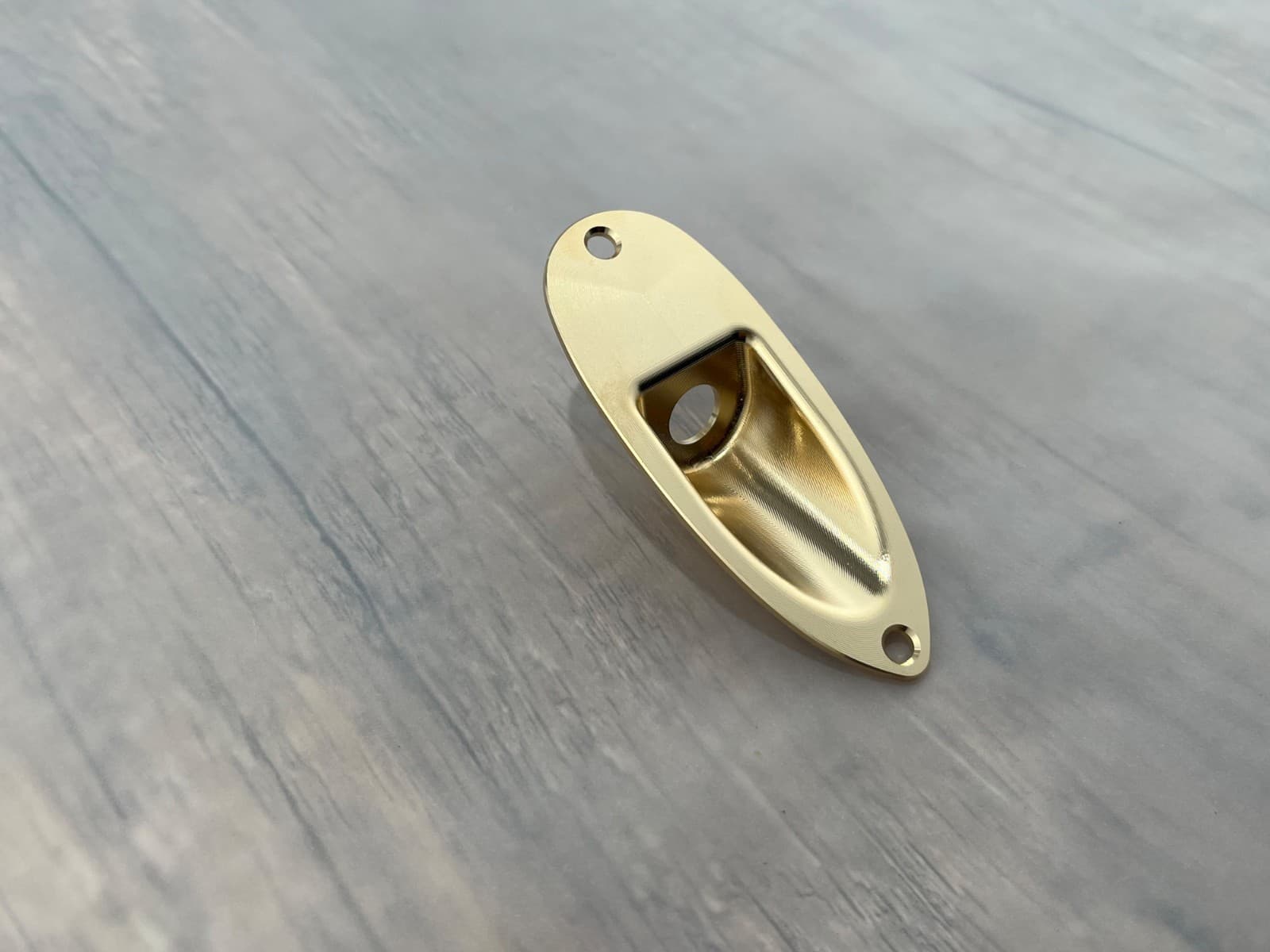Strat Stratocaster brass Jack Plate - CNC machining — Aumsen guitar part