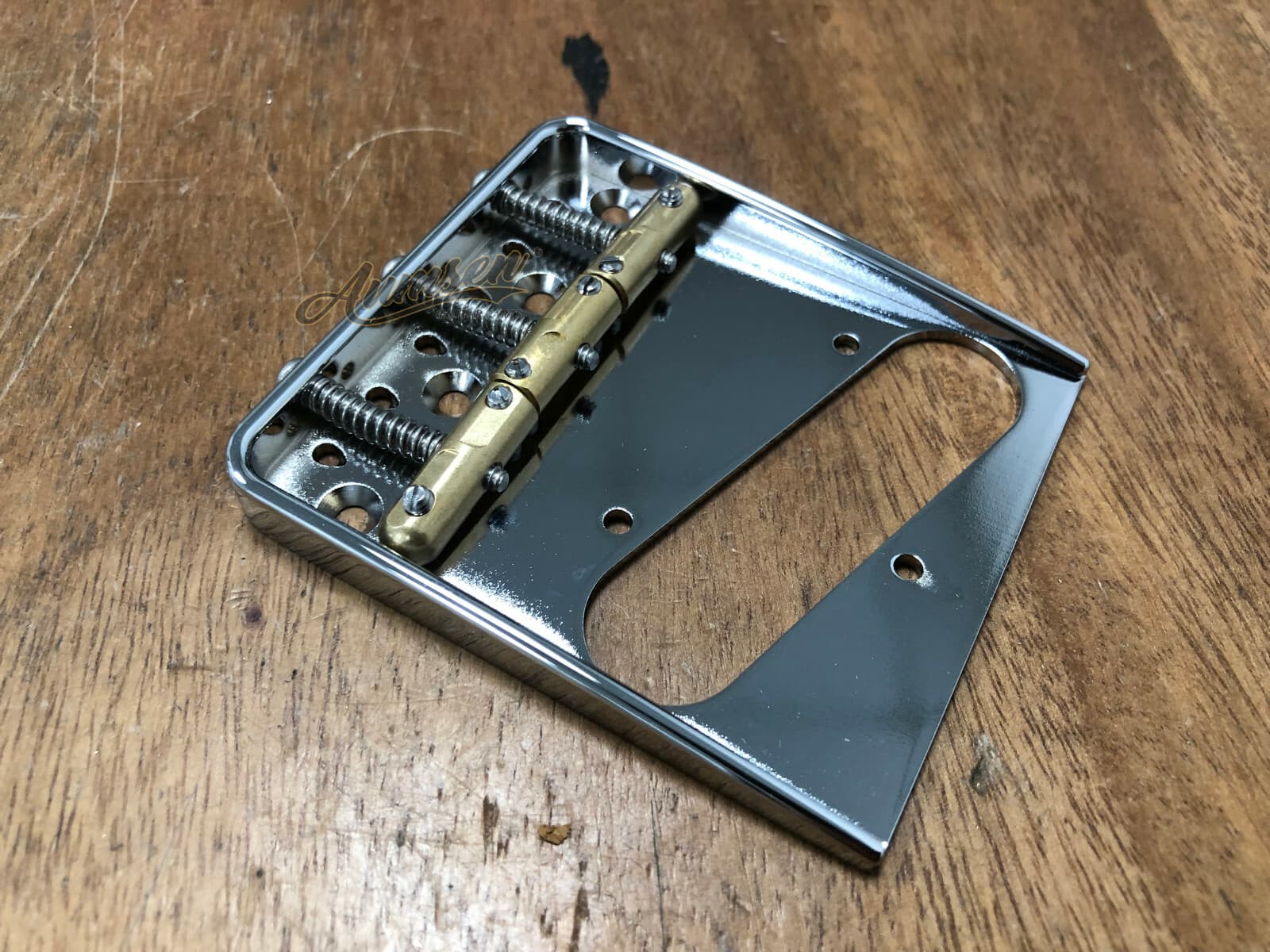 Aluminium Telecaster® Bridge-Tele Brass Compensated Saddles — Aumsen CNC-machined saddles