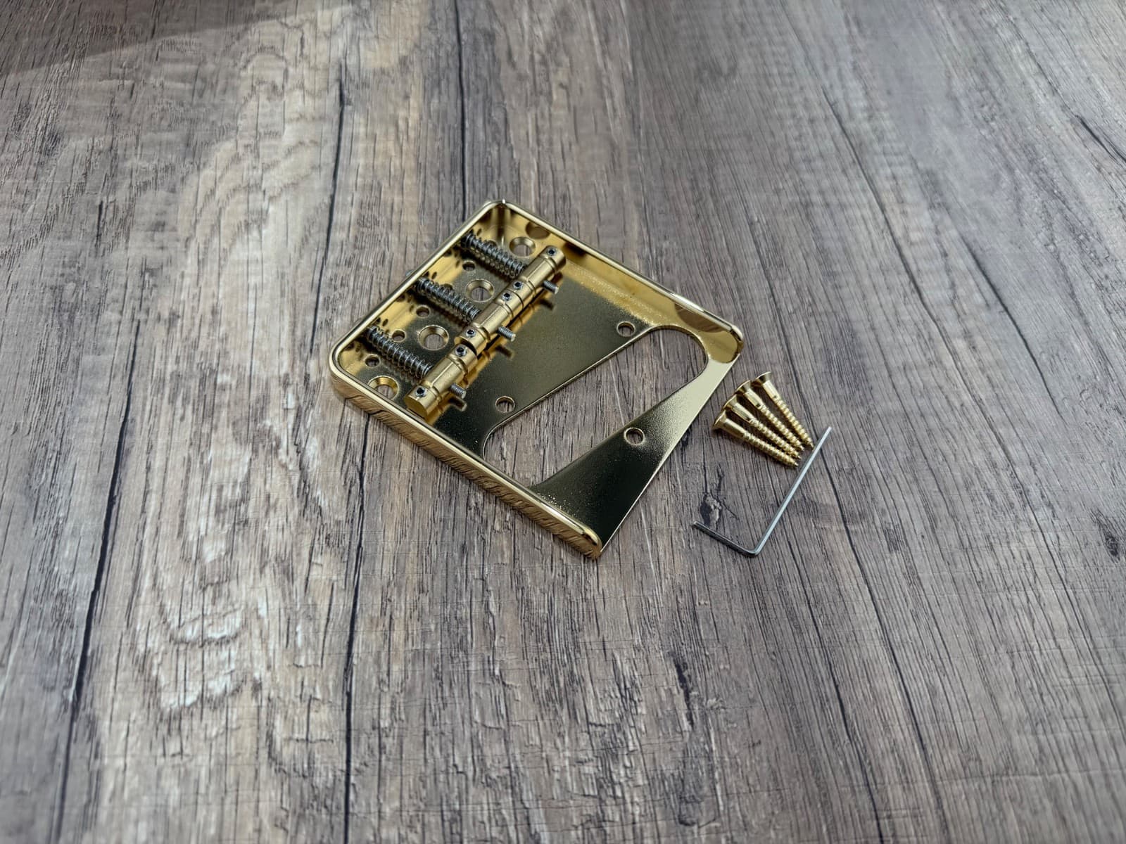 Aluminium Telecaster® Bridge-Tele Compensated Saddles -GOLD — Aumsen CNC-machined saddles