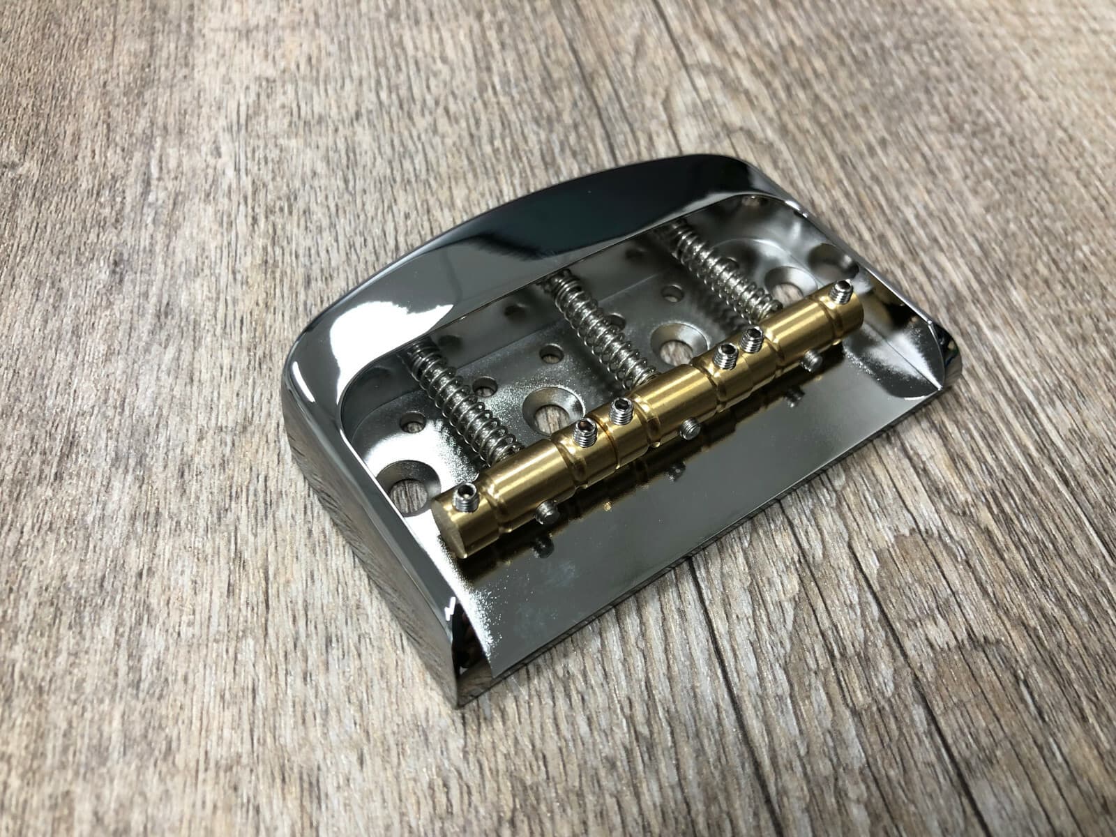 AUMSEN Short Bridge w/ Compensated Brass Saddles for TL Guitar Chrome — Aumsen guitar part