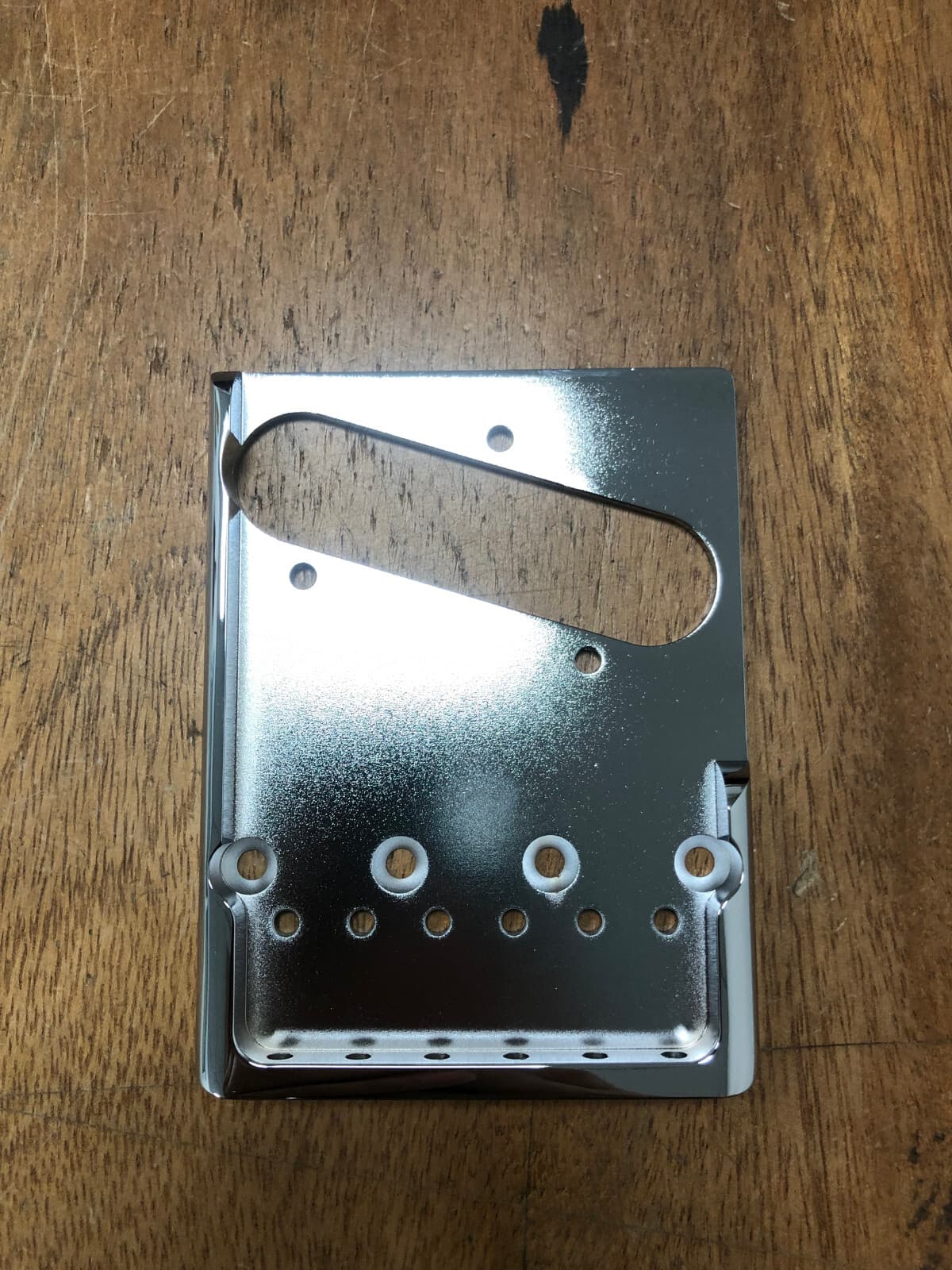 Brass Bridge Telecaster 6 Saddle Bridge Vintage Mount with Brass Saddles Chrome — view 5