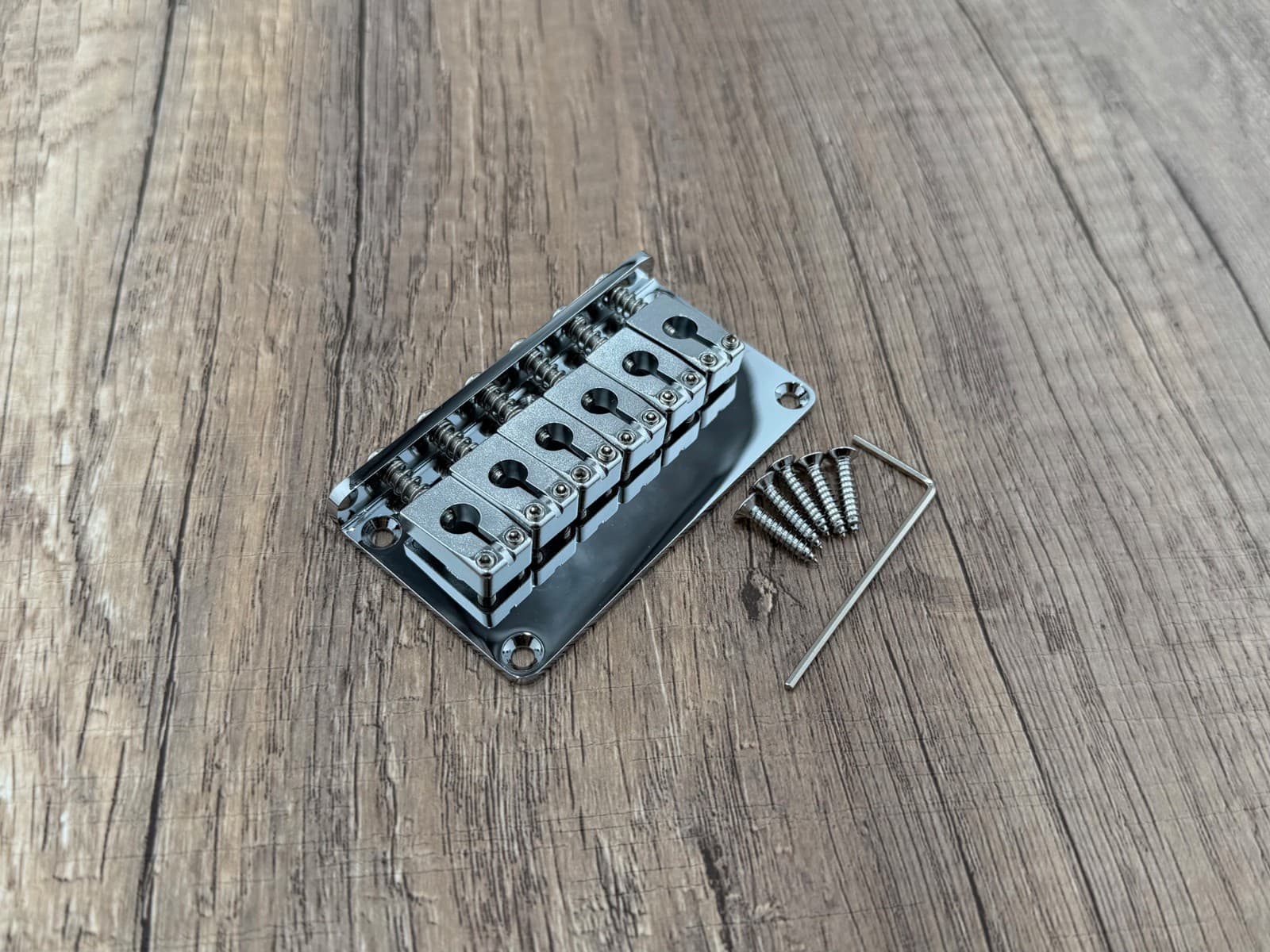 Non-Tremolo Hardtail Bridge 2-1/16'' space stainless steel saddles — Aumsen CNC-machined saddles