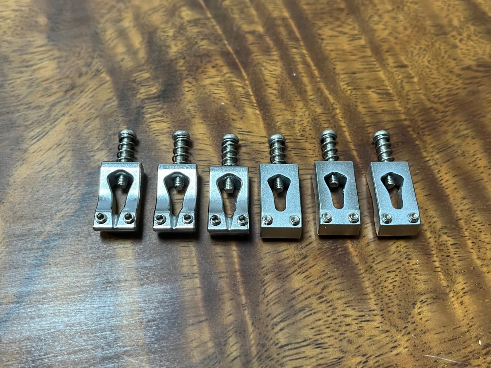 SOLID BRASS Saddles 10.8mm for 510T Tremolos - CNC machining-chrome — Aumsen CNC-machined saddles