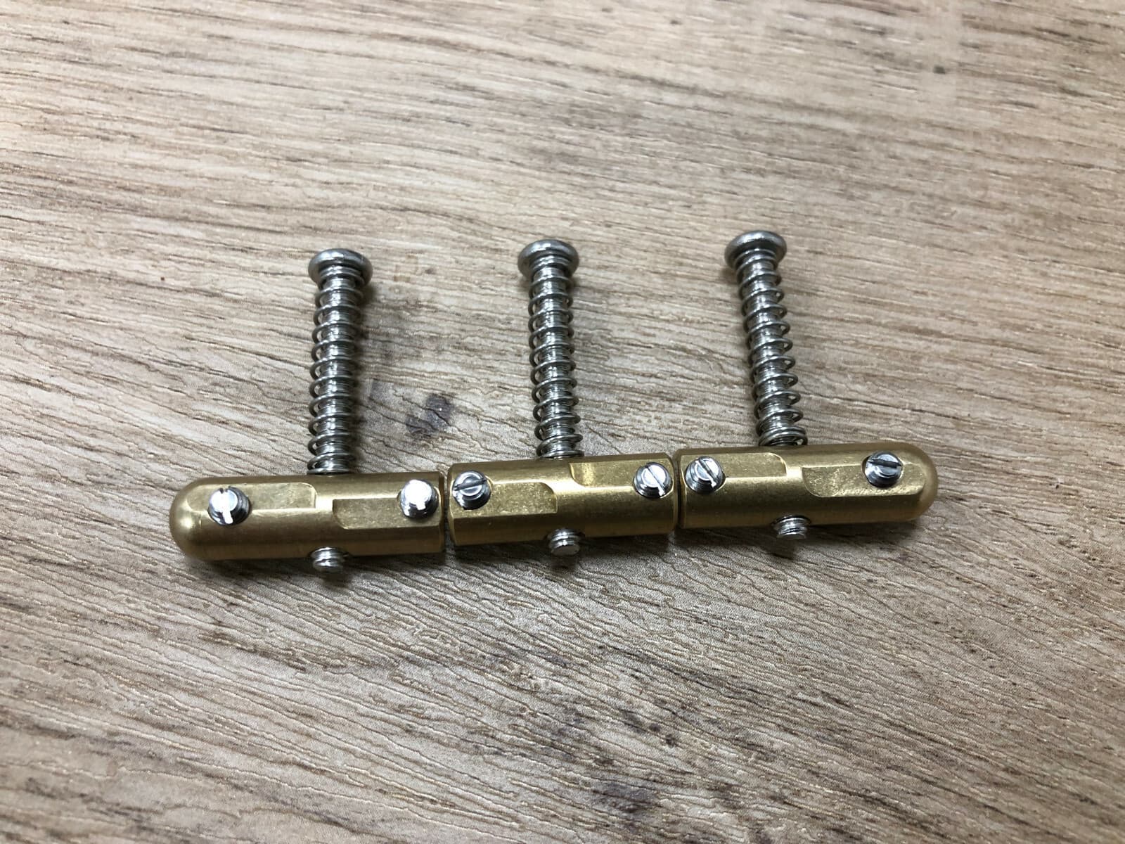 Tele Telecaster Compensated Brass Bullet Saddles Fit Vintage Tele Bridge — view 2