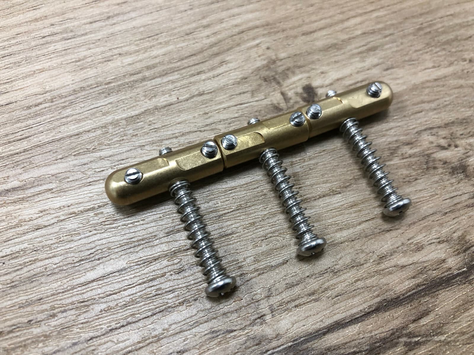 Tele Telecaster Compensated Brass Bullet Saddles Fit Vintage Tele Bridge — view 3